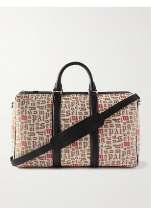 Moncler Genius - 8 Moncler Palm Angels Leather-Trimmed Logo-Jacquard Weekend Bag - Men - Neutrals