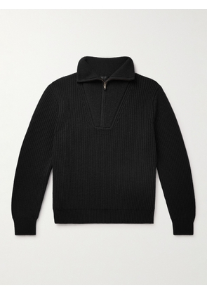 Nili Lotan - Heston Ribbed Cashmere Half-Zip Sweater - Men - Black - S