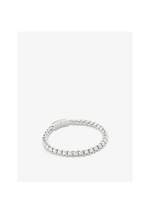 Womens Monica Vinader Box Chain Recycled Sterling-Silver Bracelet