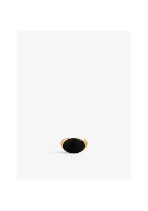 Womens Monica Vinader x Kate Young 18ct Yellow Gold-Plated Vermeil Sterling Silver and Onyx Ring
