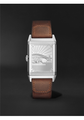 Jaeger-LeCoultre - Reverso Classic Small Seconds Sydney Hand-Wound 45.6mm Stainless Steel and Leather Watch, Ref No. JLQ385852E - Men - White