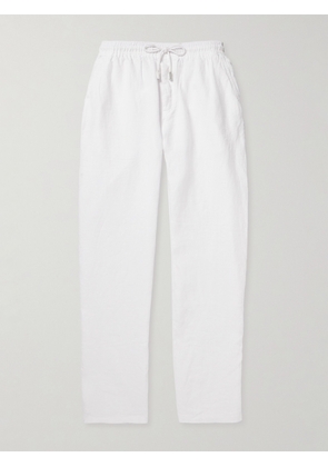 Vilebrequin - Pacha Straight-Leg Linen Drawstring Trousers - Men - White - S