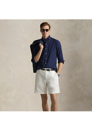 21.5 cm Classic Fit Linen-Cotton Shorts