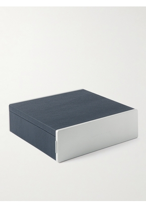 Charles Simon - Spence Full-Grain Leather Six-Piece Watch Case - Men - Blue