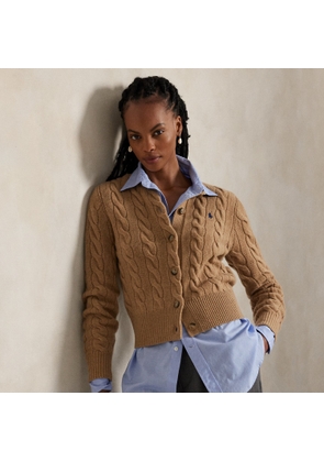 Cable-Knit Wool-Cashmere Cardigan