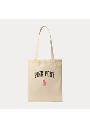 Pink Pony Canvas Shopper Tote