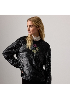 Sharon Embellished Tulle Top