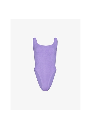 Womens Hunza G Classic Seersucker-Weave Swimsuit