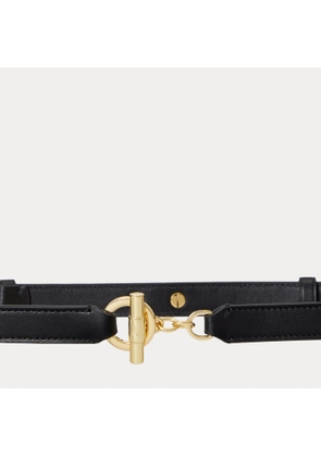 Leather Toggle Skinny Belt
