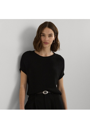 Rib-Knit Short-Sleeve Jumper