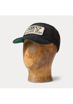 Denim-Bill Mesh Trucker Cap