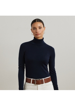 Silk-Blend Roll Neck Jumper