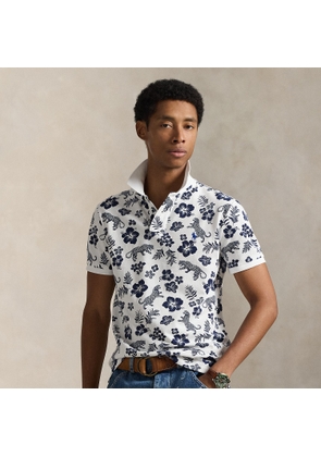 Custom Slim Fit Tropical Mesh Polo Shirt