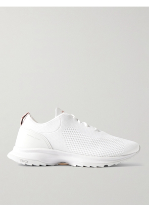 Orlebar Brown - Somerled Rubber-Trimmed Stretch-Knit Sneakers - Men - White - UK 7