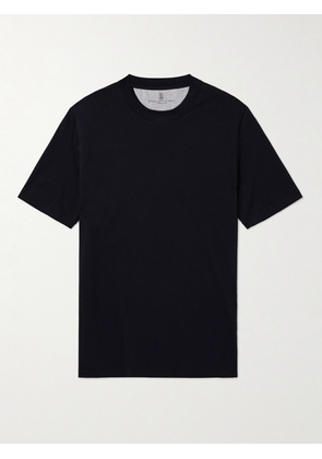 Brunello Cucinelli - Cotton-Jersey T-Shirt - Men - Blue - XXS