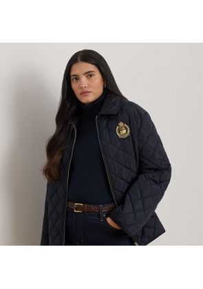 Curve - Crest-Patch Diamond-Quilted Jacket