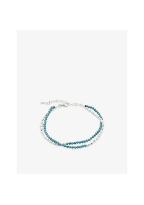 Womens Monica Vinader Mini Nugget Sterling-Silver and Turquoise Bracelet