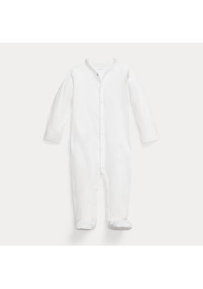 Striped-Trim Coverall