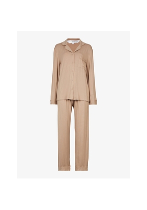 Womens The Nap Co Piped Stretch-Jersey Pyjama Set