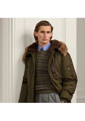 Shearling-Trimmed Down Parka