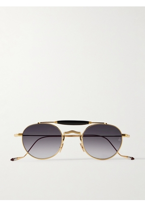 Jacques Marie Mage - Dasan Round-Frame Gold-Tone Beta Titanium and Acetate Sunglasses - Men - Gold