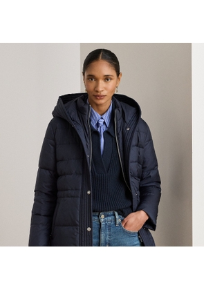 Hooded Quilted Vestee Down Coat