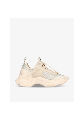 Womens KG Kurt Geiger Leighton Gem Crystal-Embellished Textile Trainers