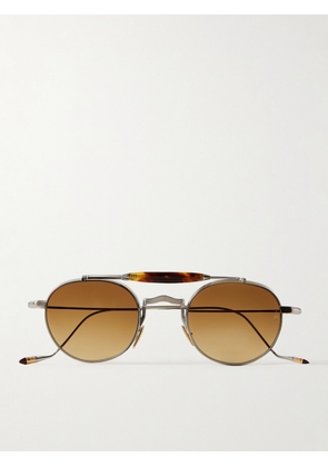 Jacques Marie Mage - Dasan Round-Frame Beta Titanium and Tortoiseshell Acetate Sunglasses - Men - Silver