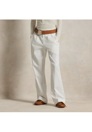Pleated Cotton-Blend Relaxed Trouser