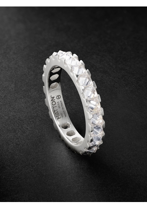 MAD - Hatton Labs Spike Eternity Sterling Silver Cubic Zirconia Ring - Men - Silver - 8