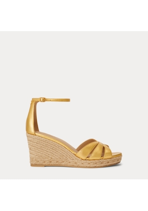 Nellie Metallic Nappa Leather Espadrille