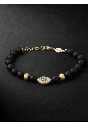Jacquie Aiche - 14-Karat Gold, Hematite and Diamond Beaded Bracelet - Men - Gold