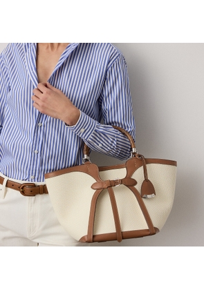 The  Ralph Lauren Calfskin-Trim Woven Tote