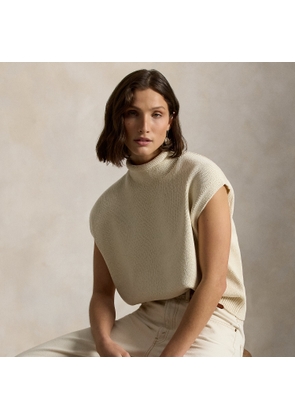 Sleeveless Cotton Roll Neck Jumper