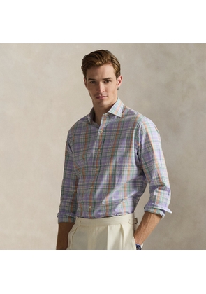 Classic Fit Plaid Poplin Shirt
