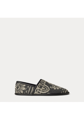Shearling-Lined Jacquard Slipper