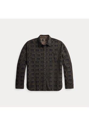 Jacquard-Knit Wool-Blend Workshirt