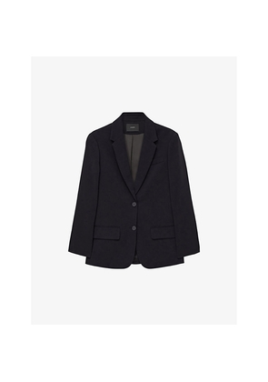 Womens Joseph Jackie Relaxed-Fit Single-Breasted Woven Blazer