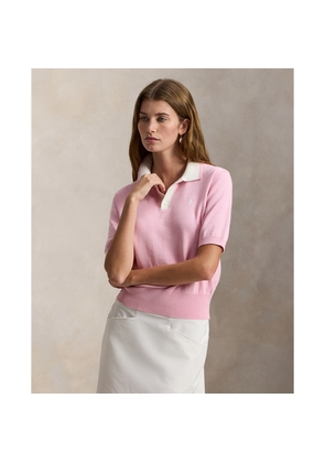 Cotton-Blend Polo-Collar Jumper