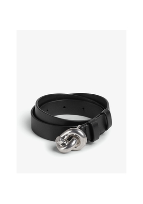 Womens Bottega Veneta Andiamo Leather Belt