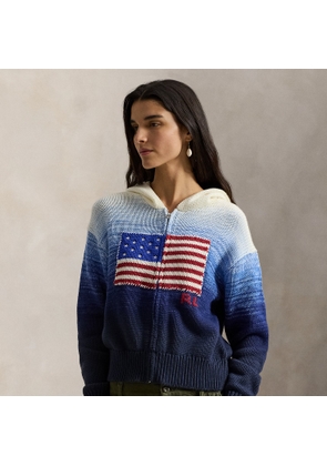 Flag Ombré Cotton Zip Hoodie