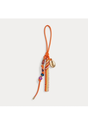 Beaded Leather Bag Charm