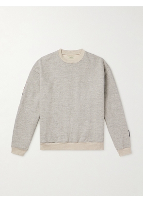 KAPITAL - Peckish Maria Cotton-Jersey and Quilted Shell Sweatshirt - Men - Gray - 1