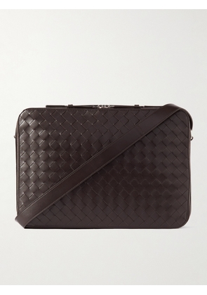 Bottega Veneta - Slim Getaway Intrecciato Leather Briefcase - Men - Brown
