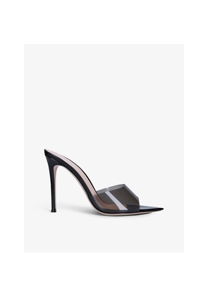 Womens Gianvito Rossi Elle Leather and PVC Heeled Mules