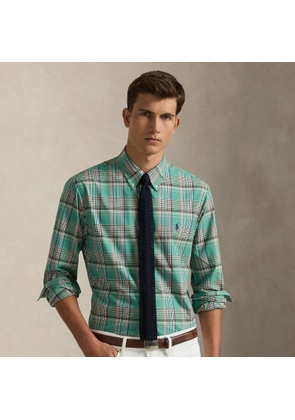 Custom Fit Plaid Poplin Shirt