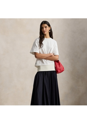 A-Line Skirt with Contrasting Waistband