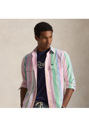 Custom Fit Striped Oxford Workshirt