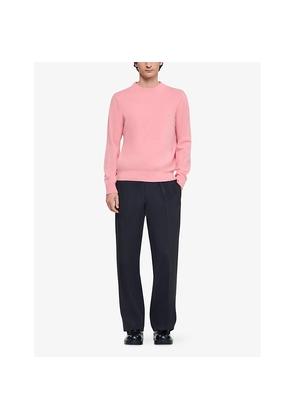 Mens Sandro Long-Sleeve Crewneck Cashmere Jumper