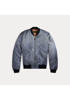 Embroidered Satin Flight Jacket